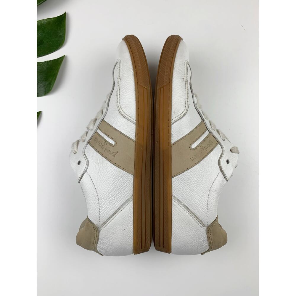 Paul Green Sneakers White Tan Leather Lace Up Casual Comfort Women's 4.5 US 7 - Picture 7 of 11